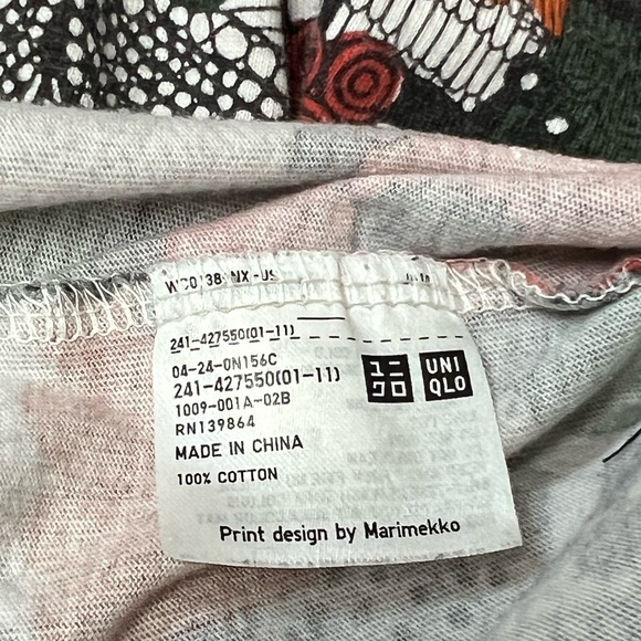 Uniqlo Marimekko Striped Flower Oversized Top - Picture 5 of 5